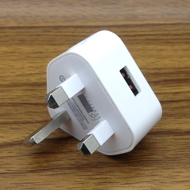 100pcs/lot Travel Wall Charger Adapter UK 3 pin Plug Output Really 5V
